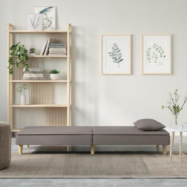 Schlafsofa Taupe Stoff