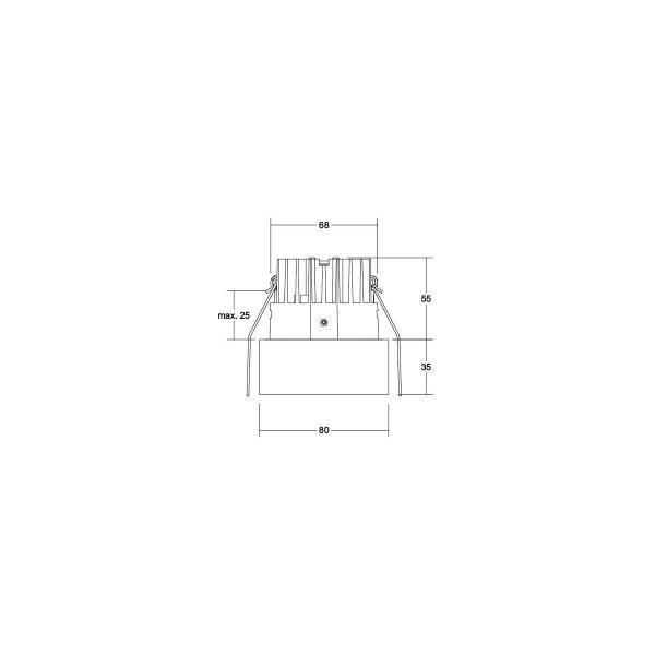 Brumberg LED-Einbaudownlight, 8,9W, 730lm, 3000K, weiß (12391173)