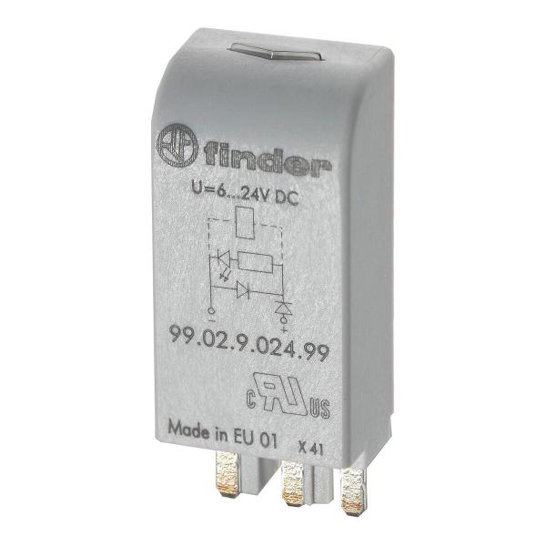 ARDEBO.de Finder 99.02.9.220.99 EMV-Modul, LED, Freilaufdiode, Verpolschutzdiode, grau (9902922099), 10 Stck.