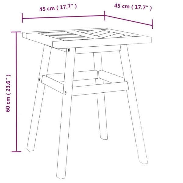 Beistelltisch 45x45x60 cm Massivholz Akazie