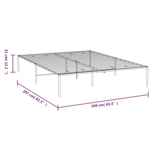 Bettgestell Metall Weiß 160x200 cm