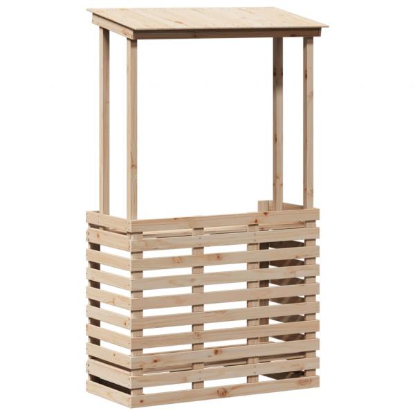 Gartenbar mit Dach 112,5x57x195,5 cm Massivholz Kiefer