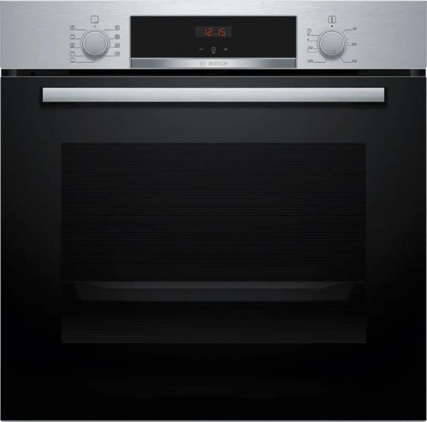 ARDEBO.de Bosch HBA514BS3 Serie 4 EEK: A+ Einbaubackofen, 71 L, 60 cm breit, 3D-Heißluft, Hydrolytisch, Versenkknebel, Kindersicherung, Edelstahl