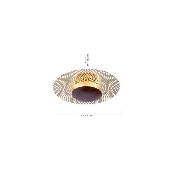 Paul Neuhaus LED Deckenleuchte, rost-gold, indirekt, blendfrei, dimmbar, Memory Funktion, 18W, 2250lm (6551-48)