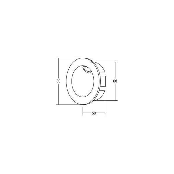 Brumberg LED-Wandeinbauleuchte IP54, 2W, 160lm, 3000K, weiß (10057173)