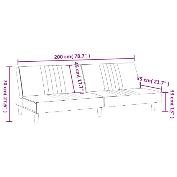 Schlafsofa Schwarz Stoff