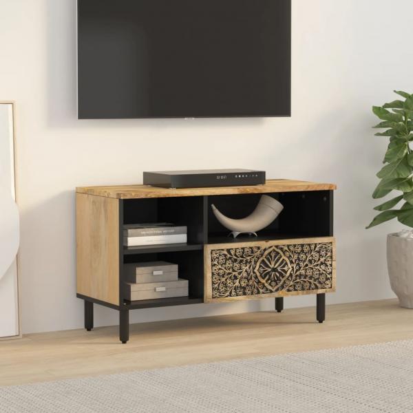 TV-Schrank 80x33x46 cm Massivholz Mango