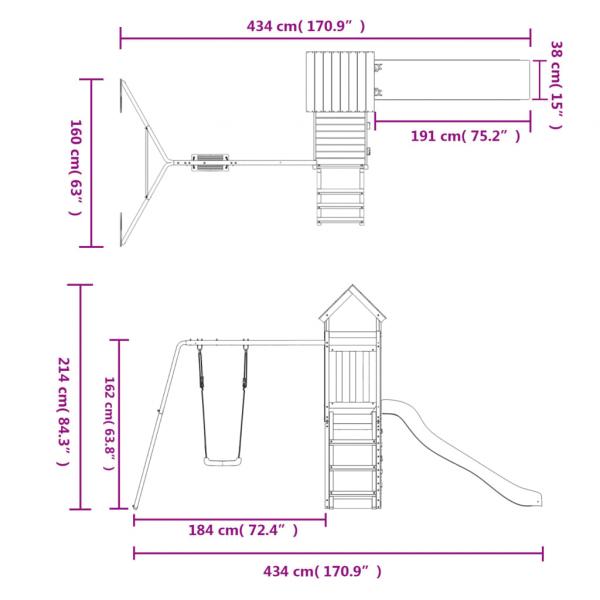 Spielturm Massivholz Douglasie