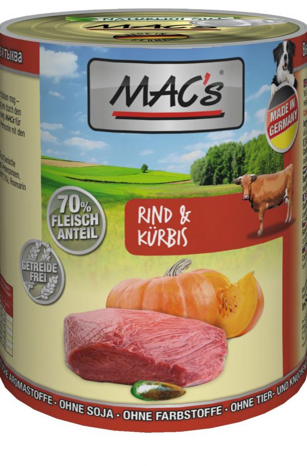 ARDEBO.de MACs Dog Rind & Kürbis 400g