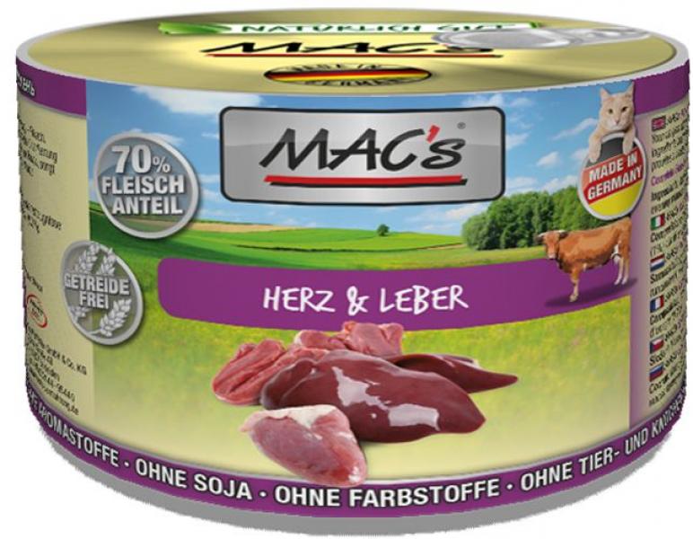 ARDEBO.de MACs Cat Herz & Leber 200g