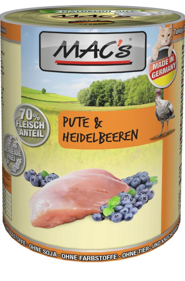 ARDEBO.de MACs Cat Pute, Rind & Heidelbeeren 400g 