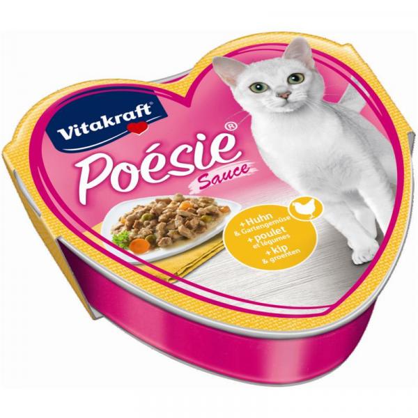 ARDEBO.de Vitakraft Cat Poésie Sauce Huhn & Gartengemüse 85 g Schale