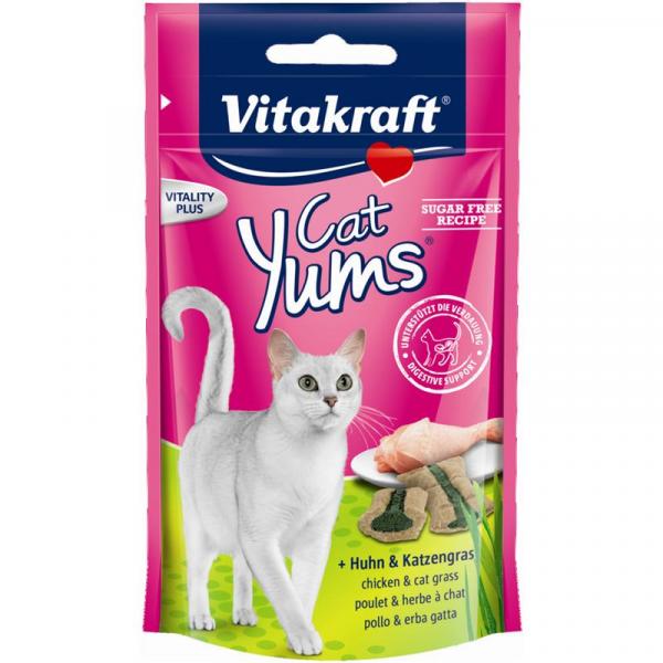 ARDEBO.de Vitakraft Cat Yums Huhn & Katzengras 40 g