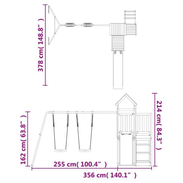 Spielturm Massivholz Douglasie