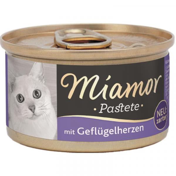 ARDEBO.de Miamor Dose Pastete Geflügelherzen 85 g