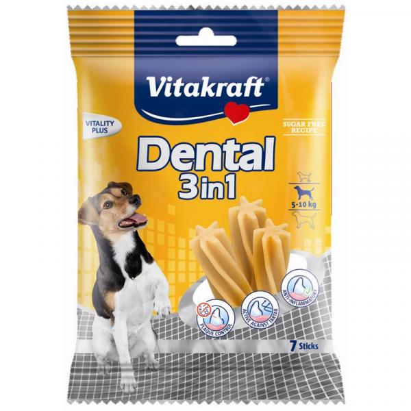 ARDEBO.de Vitakraft Dental 3 in 1 Größe: S, 5 - 10 kg, 7 Sticks