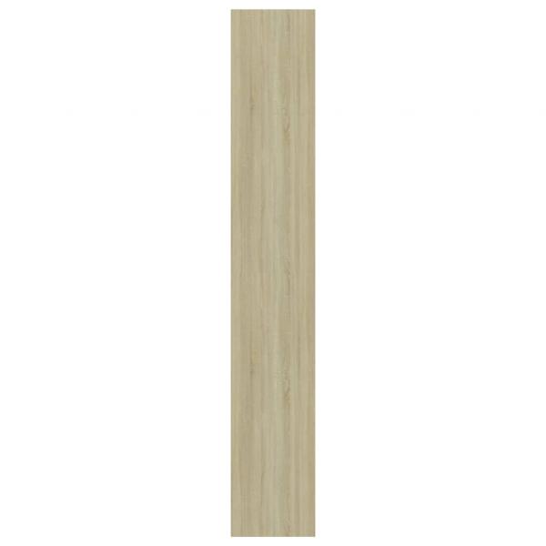 Bücherregal 5 Fächer Weiß Sonoma-Eiche 60x30x189 Holzwerkstoff