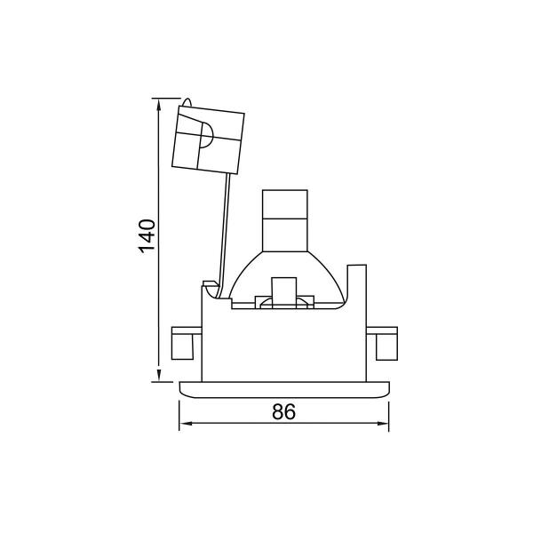 Nobile WT50R Niedervolt-Einbauleuchte, bis 50W, IP65, für Feuchträume, titan-matt (1586004101)