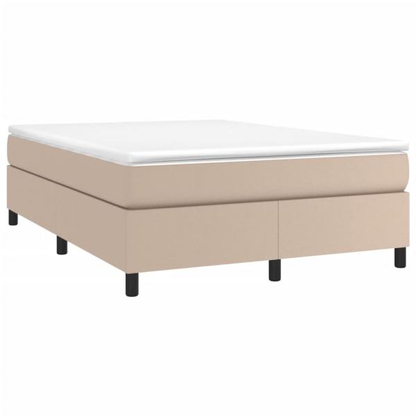 Boxspringbett Matratze Cappuccino-Braun 180x200 cm Kunstleder