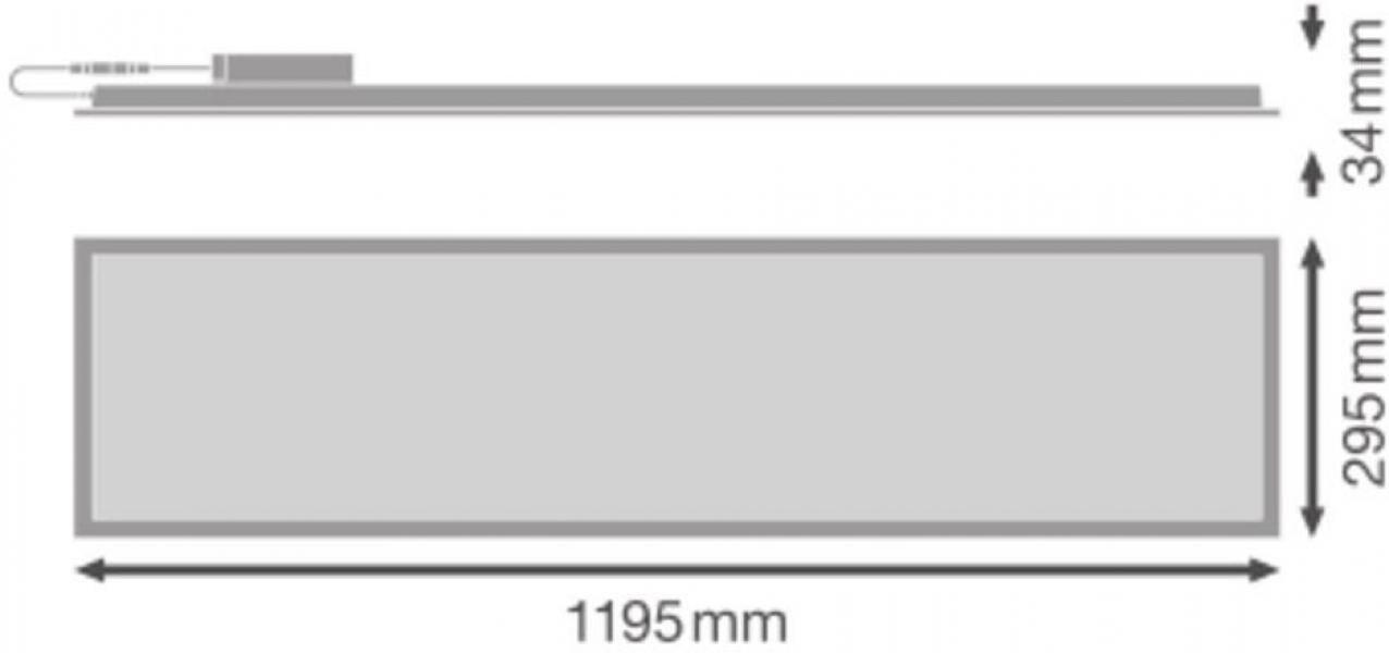 LEDVANCE PANEL COMPACT 1200 UGR<19 33W 840 U19, rechteckige Einlege-Leuchte, 4000K, kaltweiß, wiß (4099854017209)