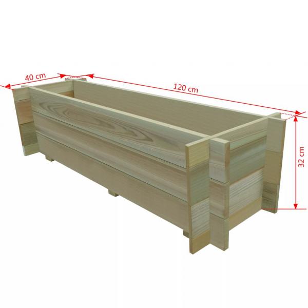 Pflanzkübel Hochbeet Kiefernholz Imprägniert 120 cm