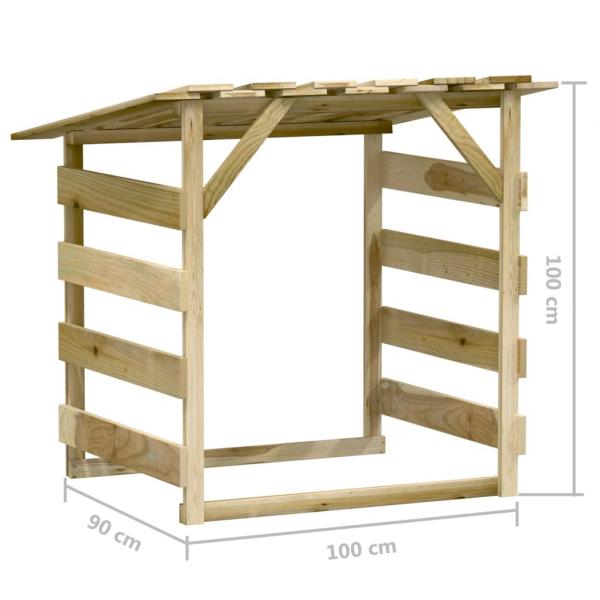 Pergola mit Dach 100x90x100 cm Imprägniertes Kiefernholz