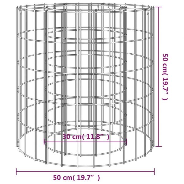 Gabionen-Feuerstelle Ø 50 cm Verzinktes Eisen