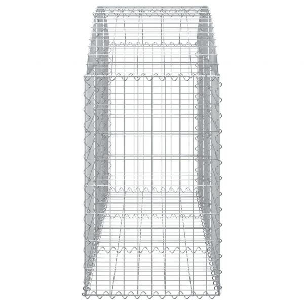 Gabione mit Hochbogen 150x50x80/100 cm Verzinktes Eisen