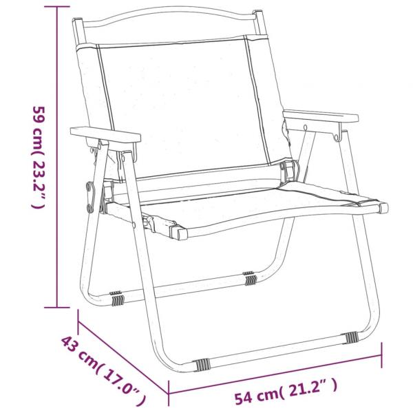 Campingstühle 2 Stk. Grün 54x43x59 cm Oxford-Gewebe