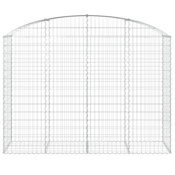 Gabione mit Hochbogen 200x50x140/160 cm Verzinktes Eisen