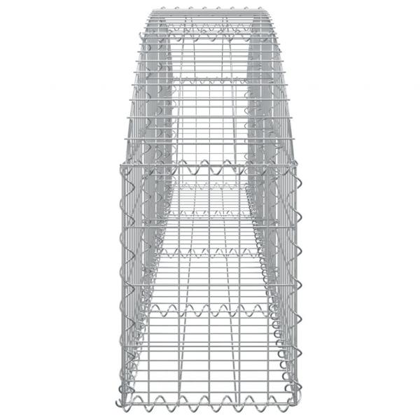 Gabione mit Hochbogen 200x30x40/60 cm Verzinktes Eisen