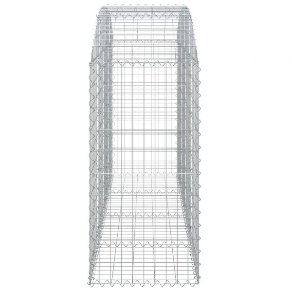 Gabione mit Hochbogen 200x50x100/120 cm Verzinktes Eisen