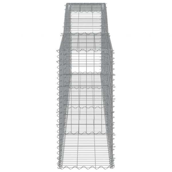 Gabione mit Hochbogen 400x50x100/120 cm Verzinktes Eisen