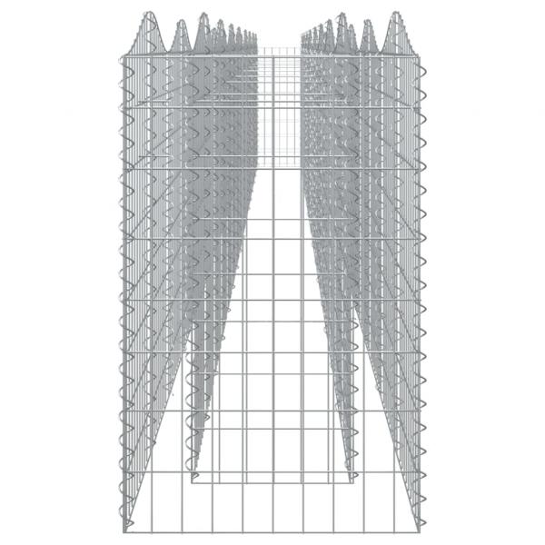 Gabionen-Hochbeet mit Hochbogen 800x50x100 cm Verzinktes Eisen