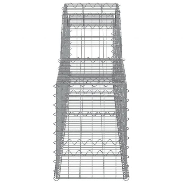 Gabione mit Hochbogen 300x30x40/60 cm Verzinktes Eisen