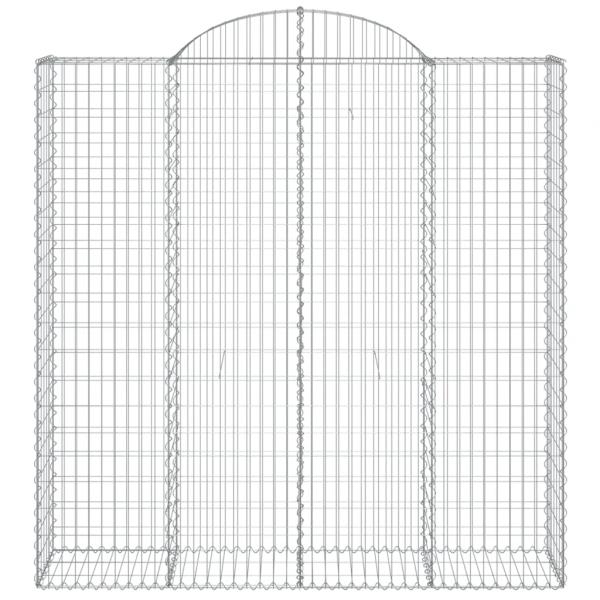 Gabione mit Hochbogen 200x50x200/220 cm Verzinktes Eisen