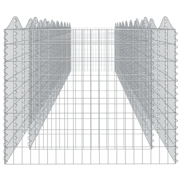 Gabionen-Hochbeet mit Hochbogen 800x100x100 cm Verzinktes Eisen