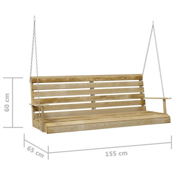 Schaukelbank Imprägniertes Kiefernholz 155x65x60 cm