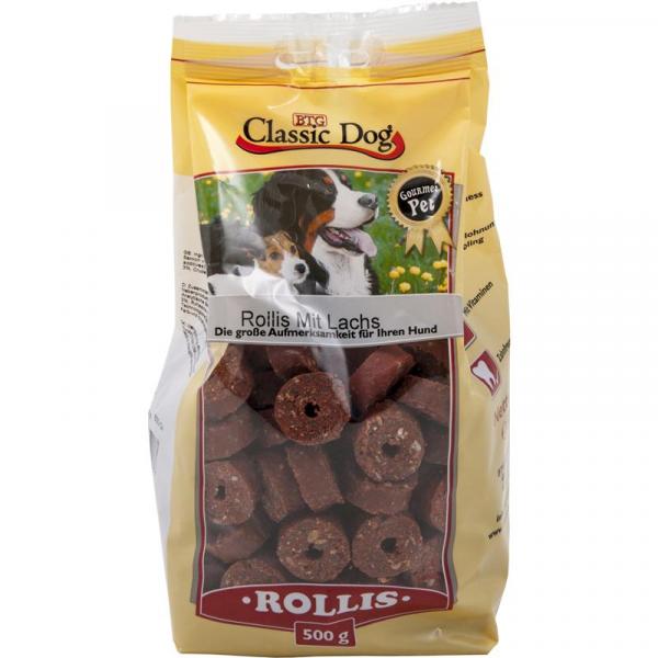 ARDEBO.de Classic Dog Snack Rollis mit Lachs 500g