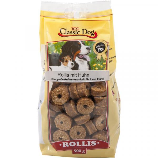 ARDEBO.de Classic Dog Snack Rollis mit Huhn 500g