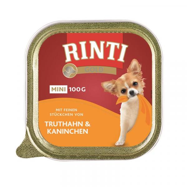 ARDEBO.de Rinti Schale Gold Mini Truthahn & Kaninchen 100 g