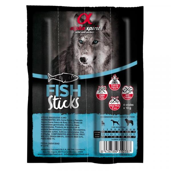 ARDEBO.de alpha spirit Dog Stick Fisch 4er Pack