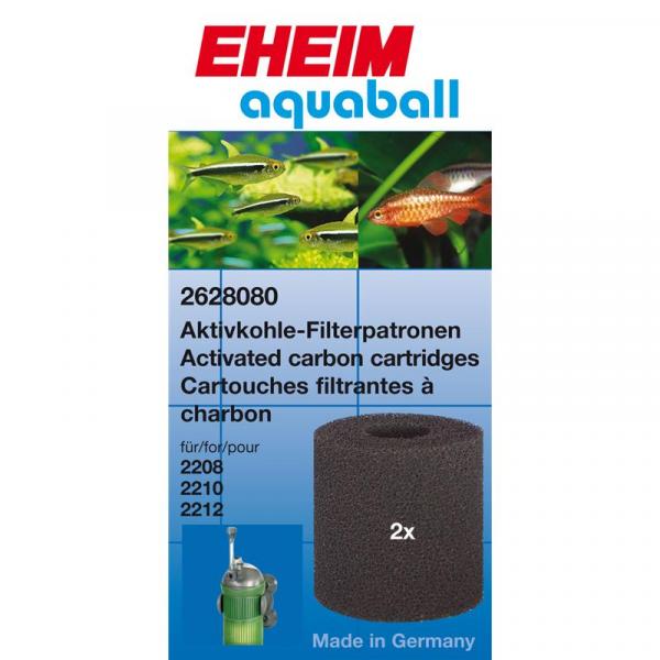 ARDEBO.de EHEIM Aktivkohlepatrone für Innenfilter 2208-2212, aquaball 60-180 & biopower 160 2 Stück