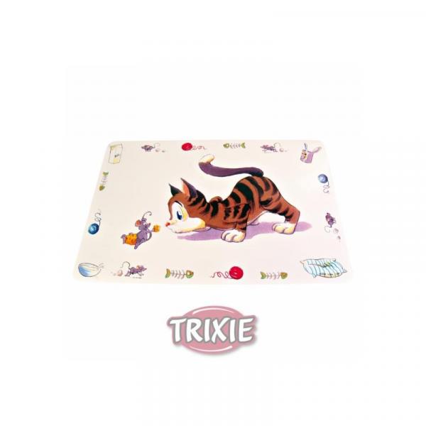 ARDEBO.de Trixie Napfunterlage Comic Katze 44 × 28 cm