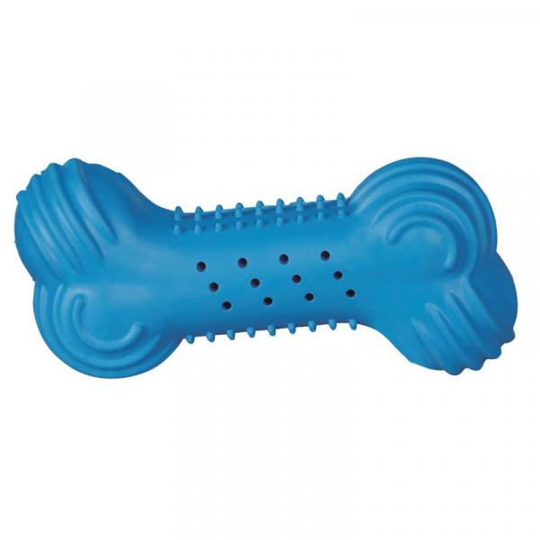 ARDEBO.de Trixie Naturgummi Kühl-Knochen blau 11 cm