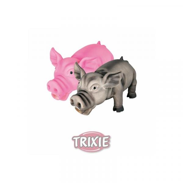 ARDEBO.de Trixie Schwein, Original Tierstimme, Latex 17 cm