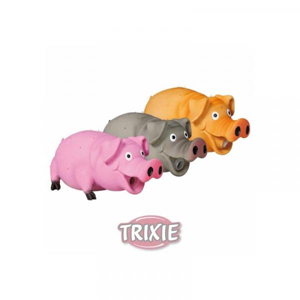 ARDEBO.de Trixie Borstenschwein, Original Tierstimme, Latex 21 cm