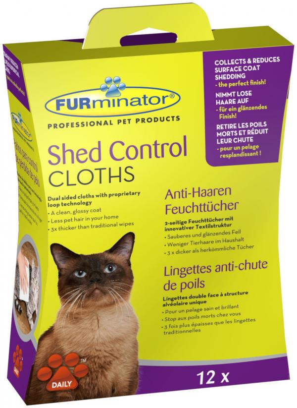 ARDEBO.de Furminator Anti-Haaren Feuchttücher Katze