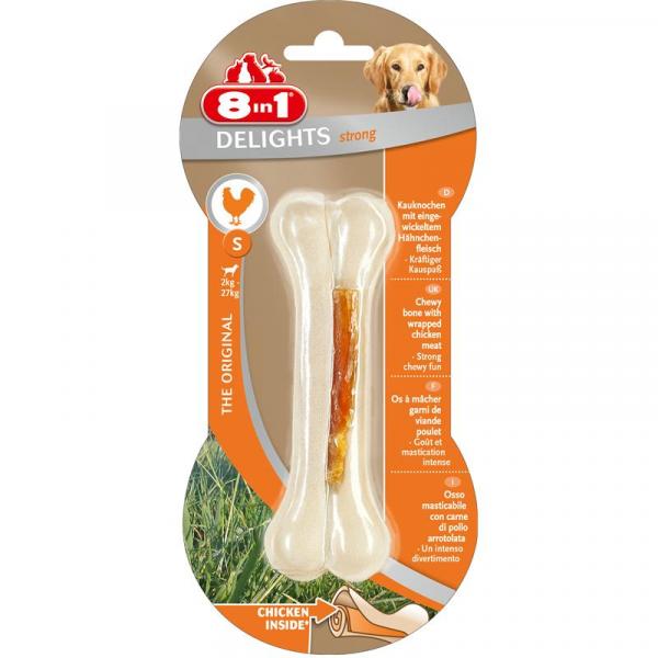 ARDEBO.de 8in1 Delights Kauknochen Strong Chicken S