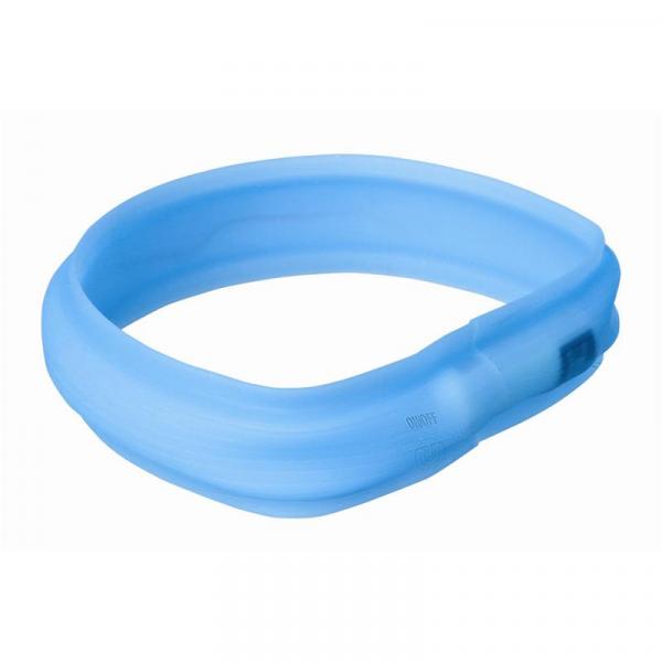 ARDEBO.de Trixie Flash Leuchtband USB blau M-L 50 cm/30 mm